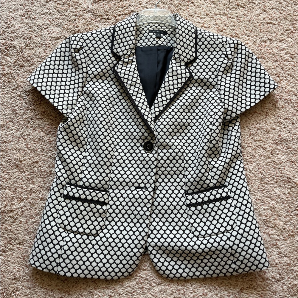 Semantiks Blazer Top in Black/White Size 10